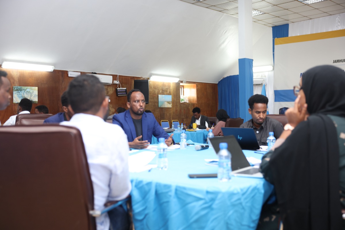 A wider view of the room during a working session