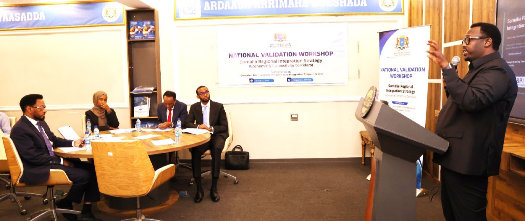The National Validation Workshop in session at the Office of the Prime Minister, Mogadishu